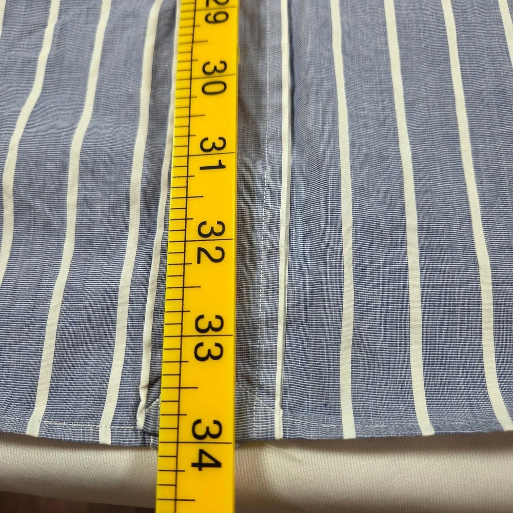 Polo Ralph Lauren Regent Classic Fit Shirt Blue White Stripe Mens 16.5 L 16 1/2